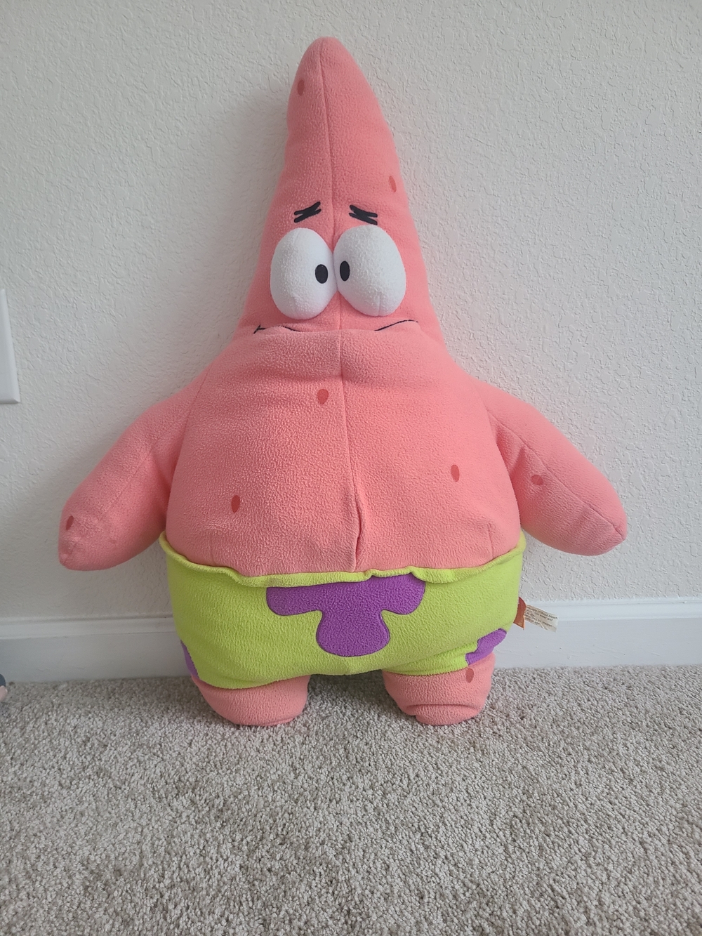 Nickelodeon Pink Patrick Star Plush with Lime Green Shorts and Purple Accents